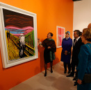 Queen Sonja opened the exhibition entitled Munch | Warhol and the Multiple Image at the Cer Modern arts centre in Ankara. (Photo: Lise Åserud, Scanpix)